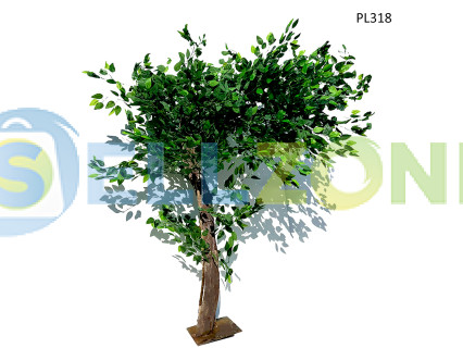 Καμπύλο αειθαλές τεχνητό δέντρο για διακόσμηση 1.5m – PL318